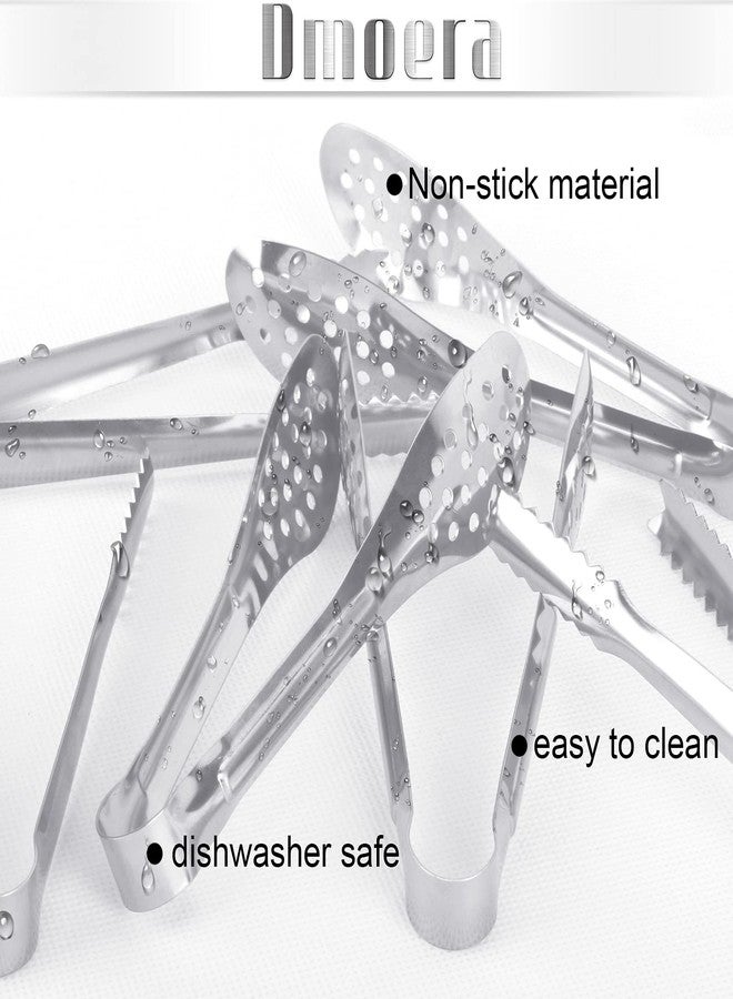 Dmoera 12 Pack Premium Small Serving Tongs, Dmoera Mini Stainless Steel Appetizer Tongs, 5Inch,5.2Inch(12.7cm) - Image 3