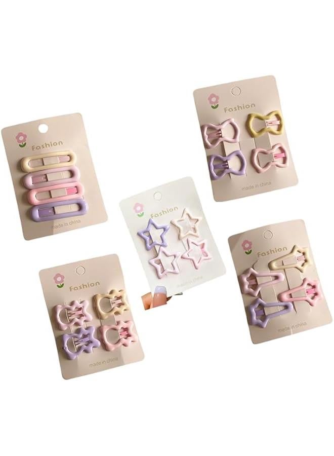 GELESE 20pcs Hair Clips Pins for Girls, 5 Styles, 4 Colors, Young & Fashionable Gift Set,Baby Hair Clips - Image 1