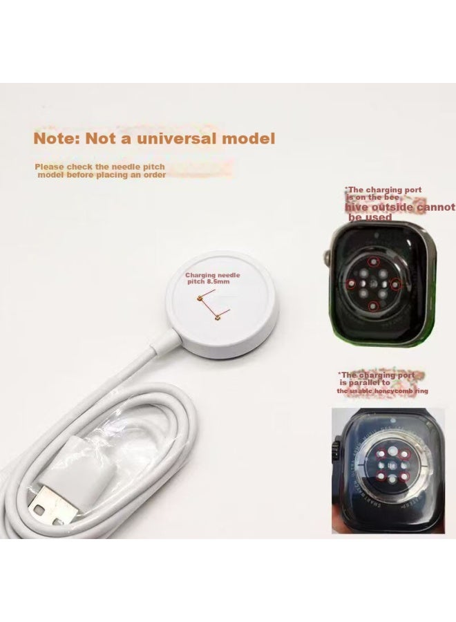 Xuanyi Huaqiangbei Smart Watch Charger Magnetic Charging Cable For Dw89/dw88/cd S9/ds8/dw98/s12 Watch Ultra/s9 Ultra2 White - Image 2
