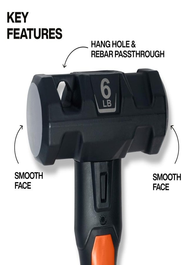 Klein Tools H80626EP 6-Pound Sledgehammer with Fiberglass Handle, Small Sledgehammer, Demolition Tools, Heavy-Duty Hammer for Construction - Image 2