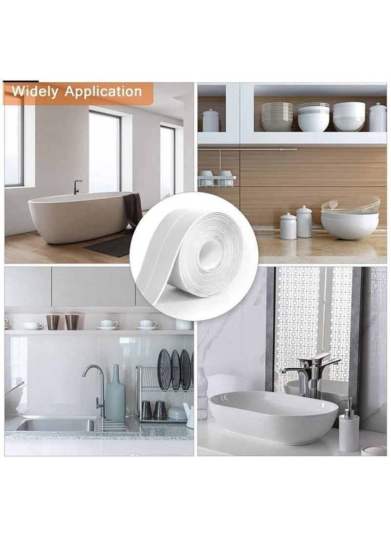 Generic - Multifunction Waterproof Sealing Tape Strip White PVC Self Adhesive Waterproof Wall Sticker for Bathroom and Kitchen - Image 1