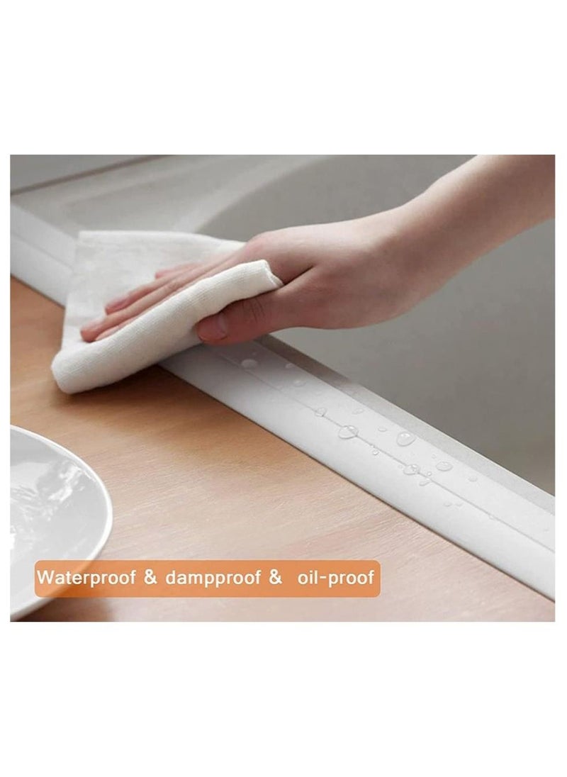 Generic - Multifunction Waterproof Sealing Tape Strip White PVC Self Adhesive Waterproof Wall Sticker for Bathroom and Kitchen - Image 1