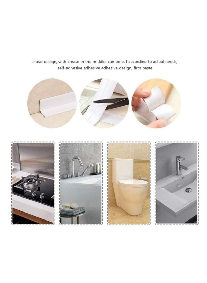 Generic - Multifunction Waterproof Sealing Tape Strip White PVC Self Adhesive Waterproof Wall Sticker for Bathroom and Kitchen - Image 1