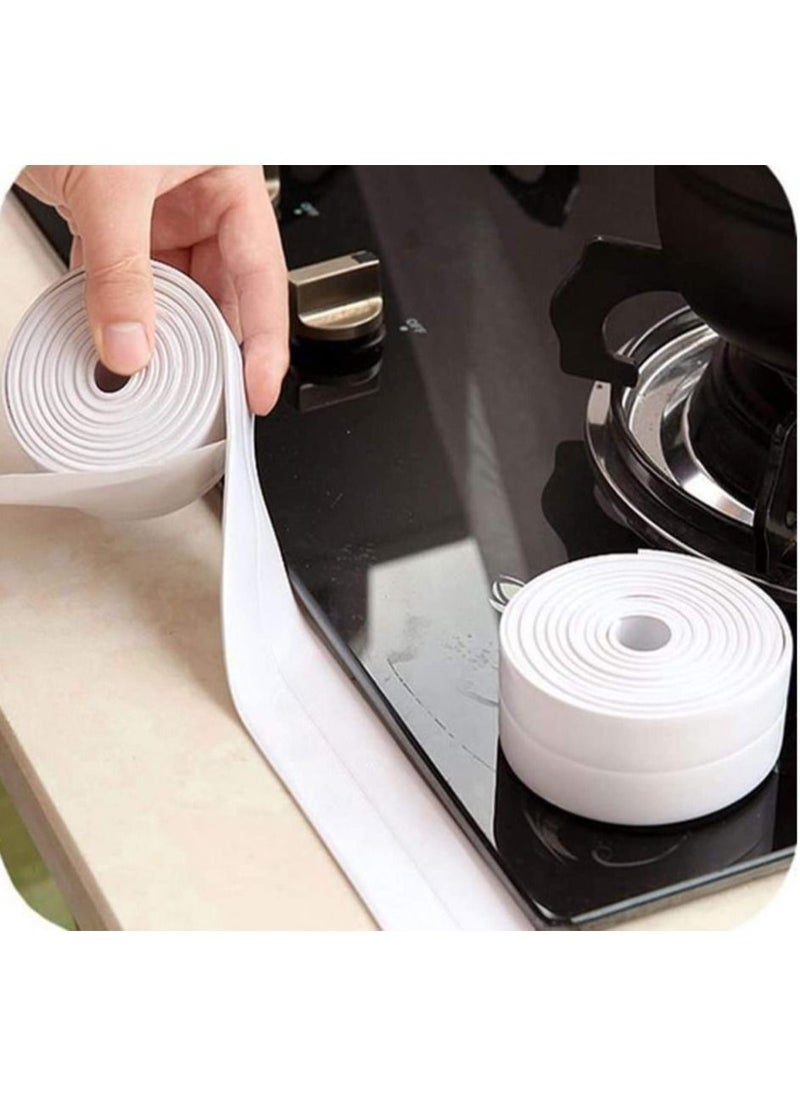 Generic - Multifunction Waterproof Sealing Tape Strip White PVC Self Adhesive Waterproof Wall Sticker for Bathroom and Kitchen - Image 1