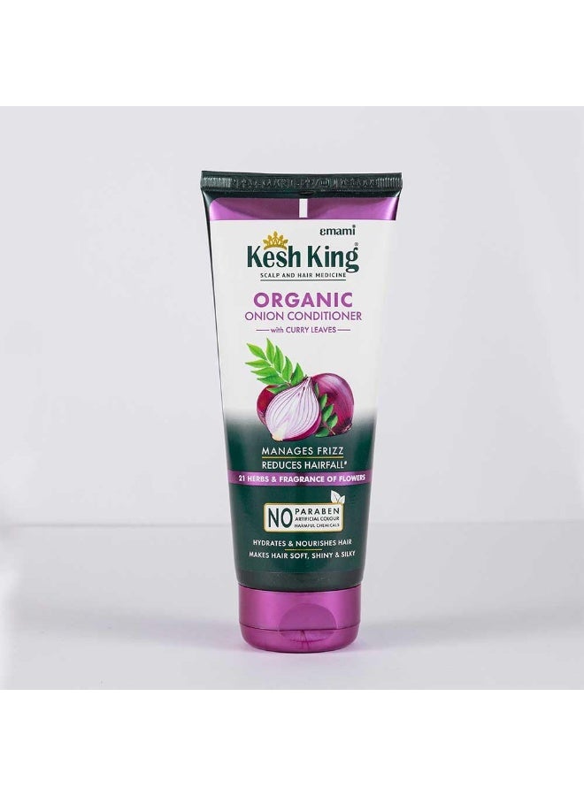 Kesh King Organic Onion Conditioner with Curry Leaves | Conditioner for Frizzy Hair, Reduces Hair Fall, Deep Nourishment & Hydration | Hair Conditioner for Dry, Damaged Hair- 200ml - Image 1