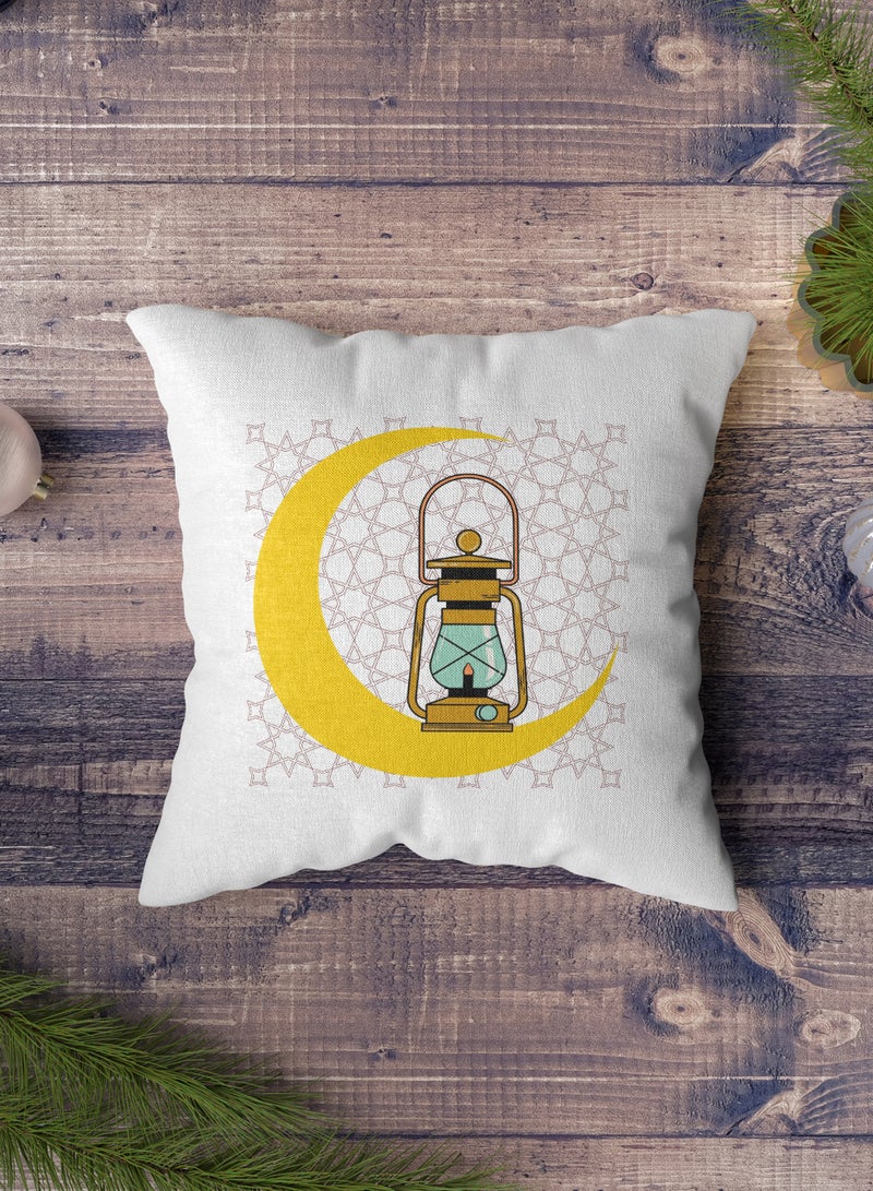 لوحة غطاء وسادة من البوليستر بتصميم فانوس رمضان - Image 2