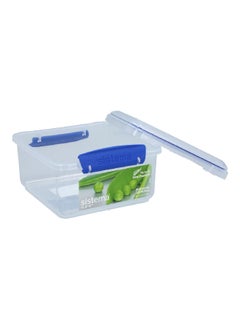 sistema Klip-It Airtight BPA-Free Plastic Food Container Clear and Blue 1.2 L 881650  - Image 3