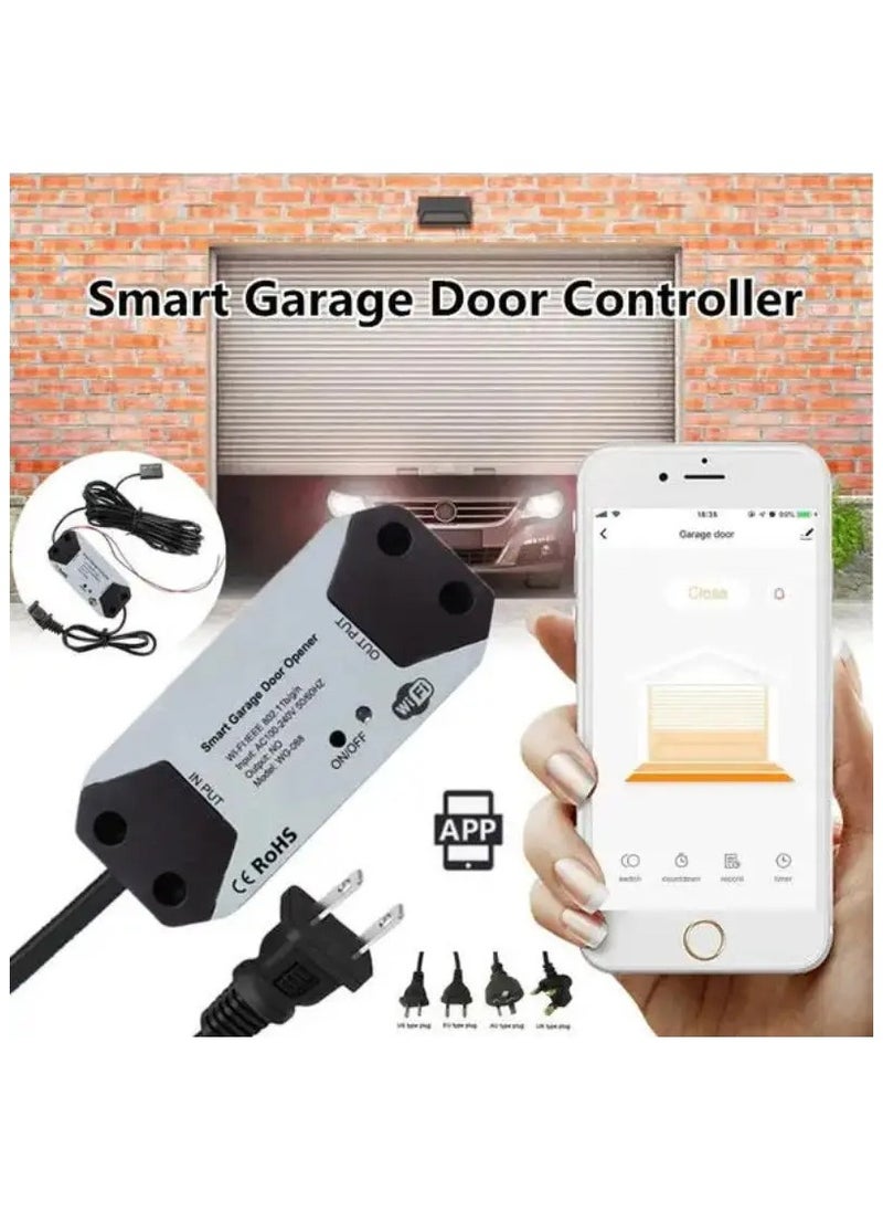 Tuya WiFi Smart Garage Door Opener Controller Motorized Door Opener Wireless Remote Works With Voice Control Alexa Google Home