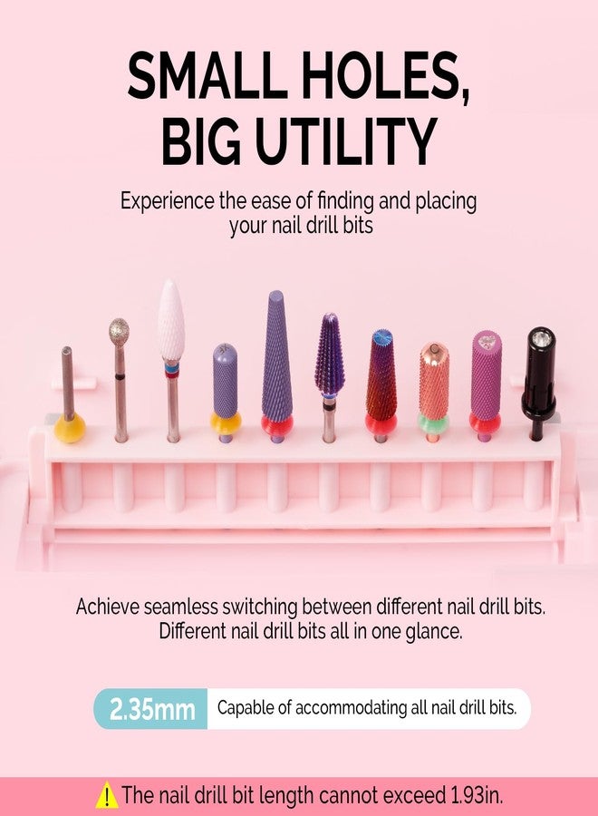 MelodySusie [2025 محدث] صندوق تخزين أدوات الأظافر من ميلودي سوزي، حامل عرض محمول مضاد للغبار، منظم حاوية لملحقات المانيكير، حقيبة مجموعة مثقاب الأظافر، صالون السفر المنزلي، وردي (صندوق فقط) - Image 5