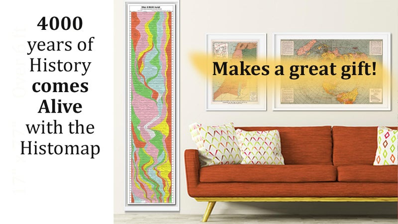 ArtCantHurtU Histomap Of World History 1931 Map - 4000 Year Timeline Chart (17x77 inches) Social Studies - History Teacher Gift - Ancient Civilizations - Homeschool School Poster Decor - Image 4