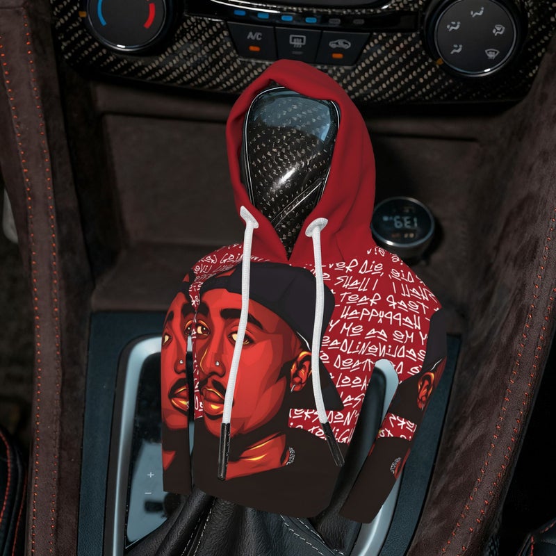 1pc American Hiphop Street Novelty Gear Shift Cover One Size Universal Fit Car Knob Lever Protector Dustproof Interior Decoration Funny Gift Soft Warm Winter Christmas Car Accessory - Image 1