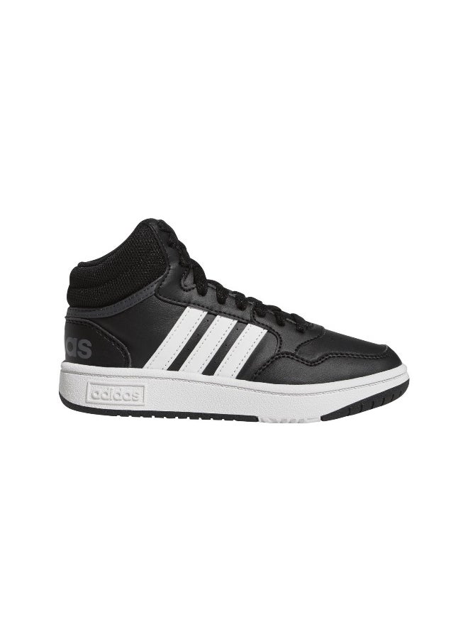 Adidas adidas Hoops 3.0 Mid K Black Basketball Shoes 7-K  - Image 1