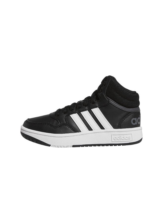 Adidas adidas Hoops 3.0 Mid K Black Basketball Shoes 7-K  - Image 5