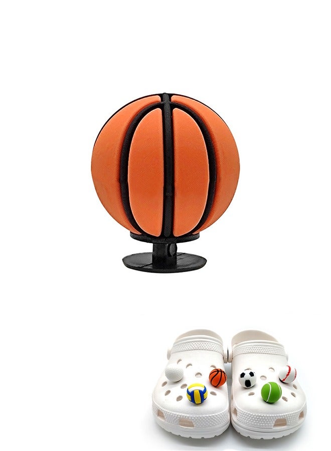 زخارف صغيرة لكرة السلة ثلاثية الأبعاد ، سحر الأحذية للأطفال والمراهقين والكبار ، سحر الأحذية للأولاد والبنات ، أحذية سحر الكرتونية لأحذية ثقب التمساح ، هدايا حفلات عيد الميلاد - Image 1