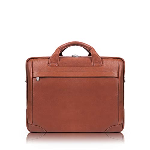 McKleinUSA S Series, MONTCLARE, Pebble Grain Calfskin Leather, 13" Leather Tablet Briefcase, Brown (15494), One Size - Image 1