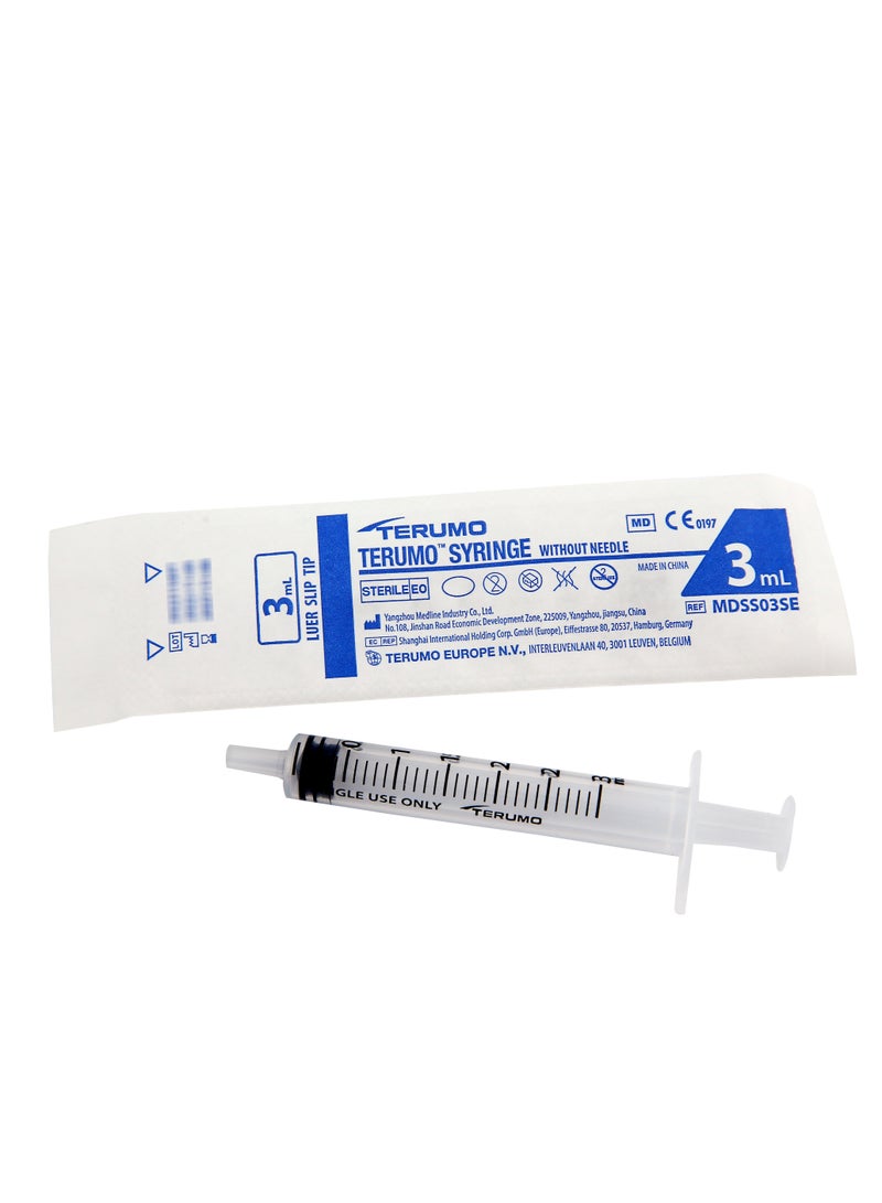 Terumo 3ml Syringe W/O Needle Luer Slip (Box/100) - Image 2
