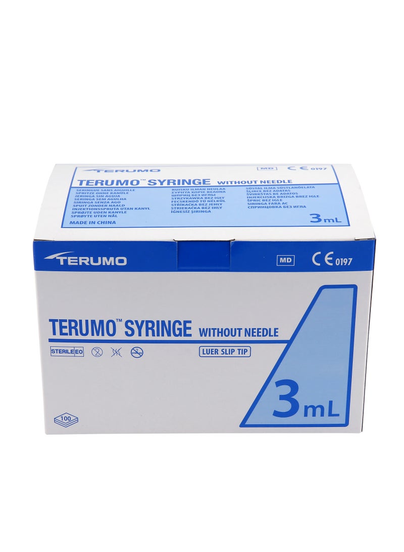 Terumo 3ml Syringe W/O Needle Luer Slip (Box/100) - Image 3