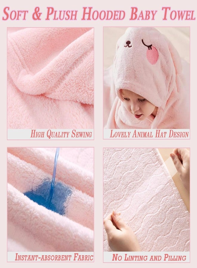 FOINEMYED 2 Pack Hooded Towels for Toddlers - Thick 55" x 27.5" Baby Bath Towel Set for Girls and Boys - Super Absorbent, Age 1-5, Elephant & Rabbit - Image 4