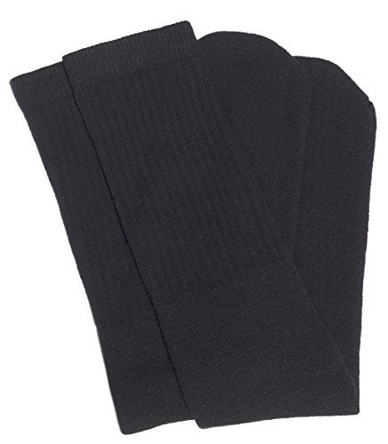 SKATERSOCKS 25" Knee high classic plain Solid Black tube socks - Image 1