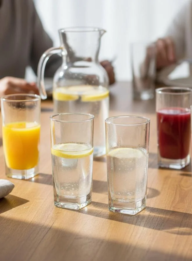 كويزين أرت طقم من 6 أكواب زجاج 270 مل