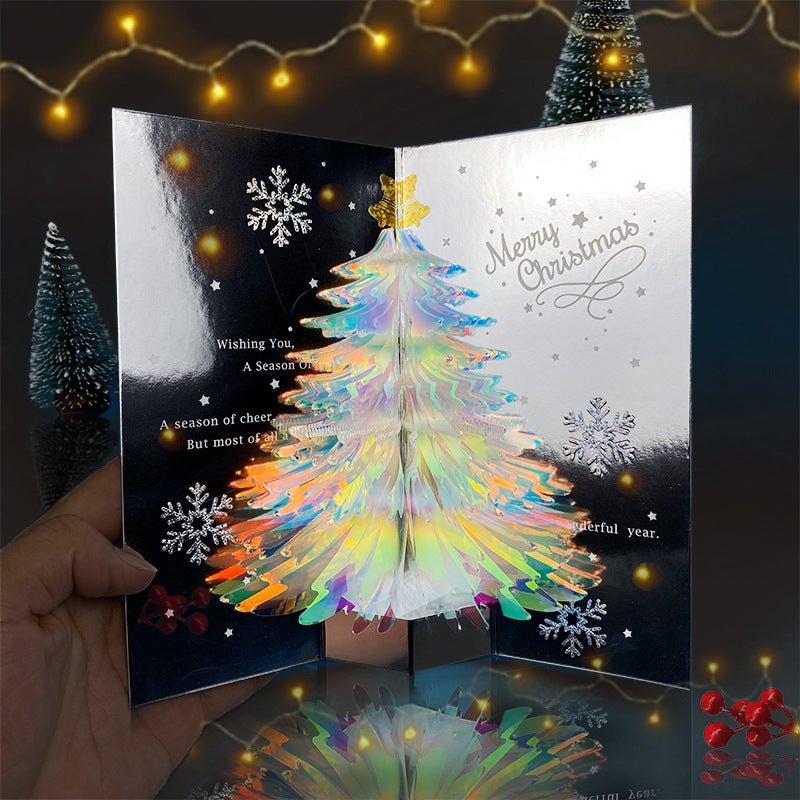 Popular Three-Dimensional Greeting Card Christmas Greeting Card Christmas Tree New Year'S Day Send Friends Blessing 3D Card - Image 2