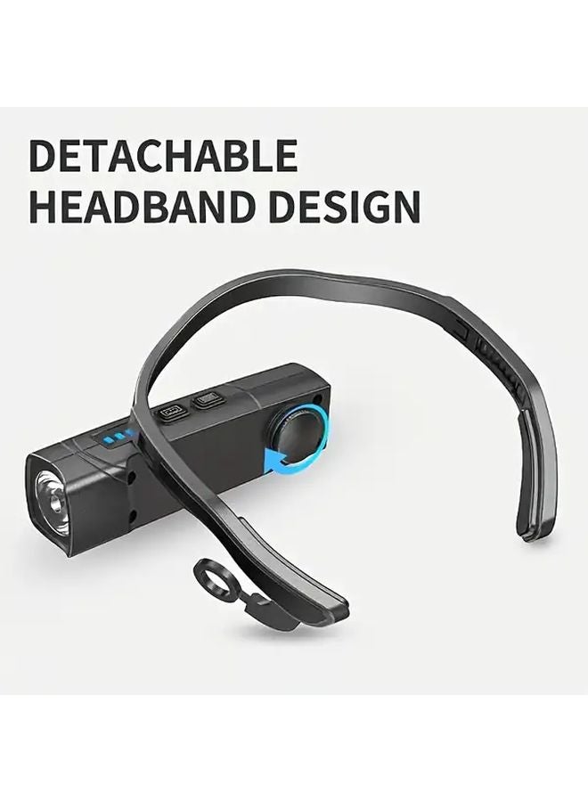 Portable Outdoor Fishing Headlamp Black LED Sensor Headlight Hands Free Light - Image 4