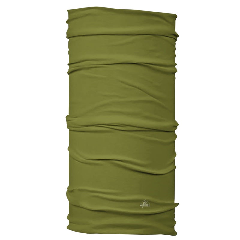 Karma Olive Headband for Women - Wide - Fabric Headband and Stretchy Hair Scarf - Green - Image 2