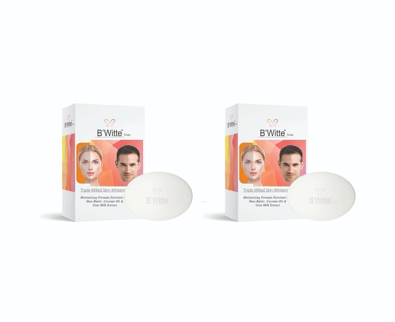 ALLOES PHARMACEUTICALS ALLOES Skin Whitening Soap with Shea Butter Supports HealthyGlowing Skin Natural Bathing Bar for Men and Women Pack of 2 150gm  - Image 1