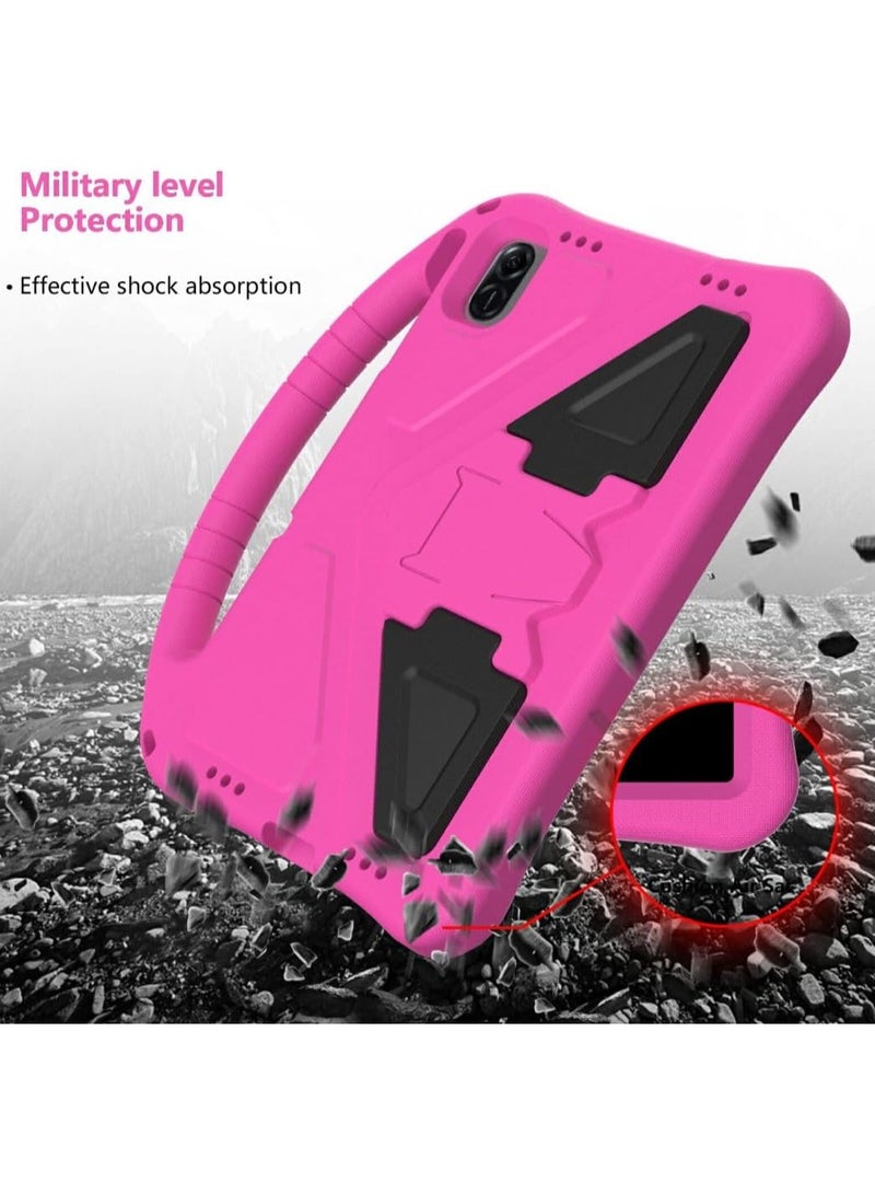 Kids Case for Honor Pad X8a 11.0 inch 2024 Released, EVA Lightweight Durable and Shockproof Case with Handle/Kickstand/Shoulder Strap - Rose Red - Image 2