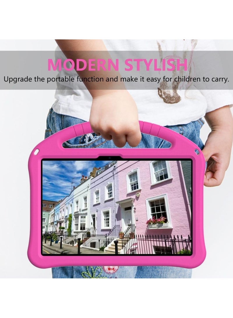 Kids Case for Honor Pad X8a 11.0 inch 2024 Released, EVA Lightweight Durable and Shockproof Case with Handle/Kickstand/Shoulder Strap - Rose Red - Image 3