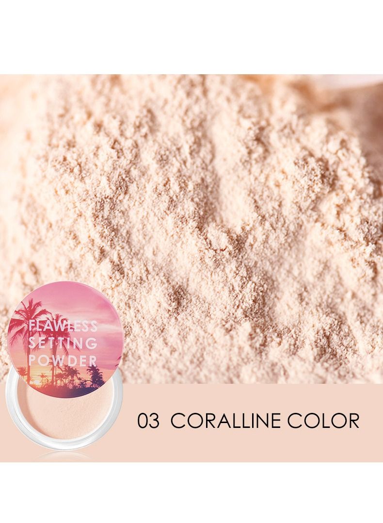 FOCALLURE Flawless Filtered Light Setting Powder #3 Coralline Color  - Image 2