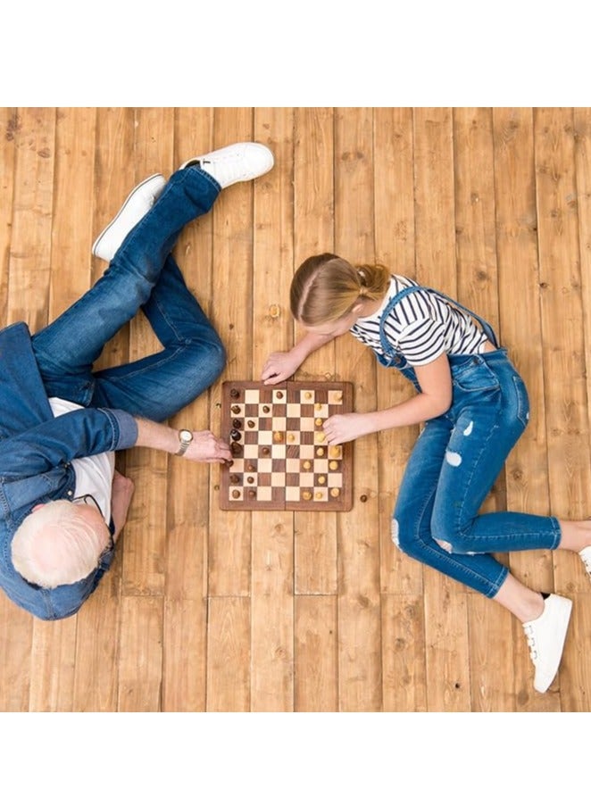 لعبة شطرنج خشبية، لعبة شطرنج 3 في 1، للنساء والرجال، لعبة الطاولة، لوح شطرنج قابل للطي، خشب، حقيبة قابلة للقفل، مجموعة شطرنج للأطفال والكبار، الحفلات والسفر، 29 × 29 سم - Image 5