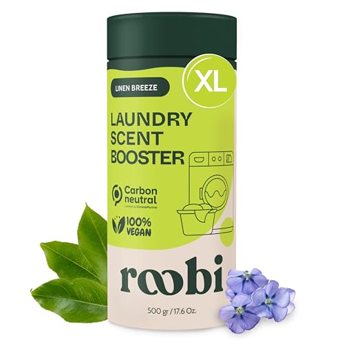 Roobi Sustainable Laundry Scent Booster Beads. Linen Breeze Fragrance Laundry Beads. 500 gr Bulk Booster Pack. Carbon Neutral, 100% Vegan. - Image 1