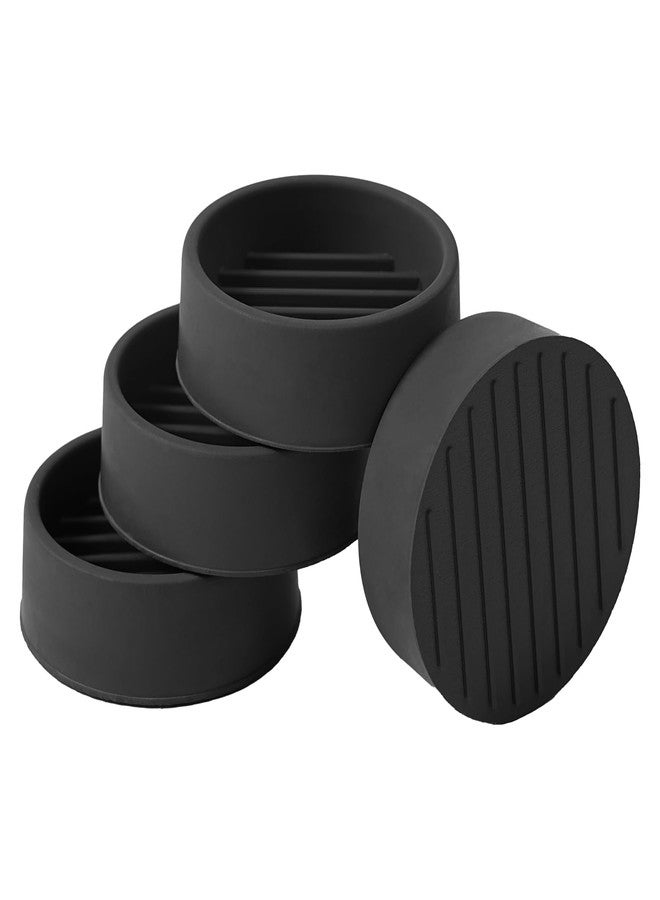 Jayen 1.5x1.5 Round Rubber Furniture Caster Cups, Anti-Sliding Furniture Pads Bed Stopper Floor Protectors with Grip - Protect Any Flooring - Image 1