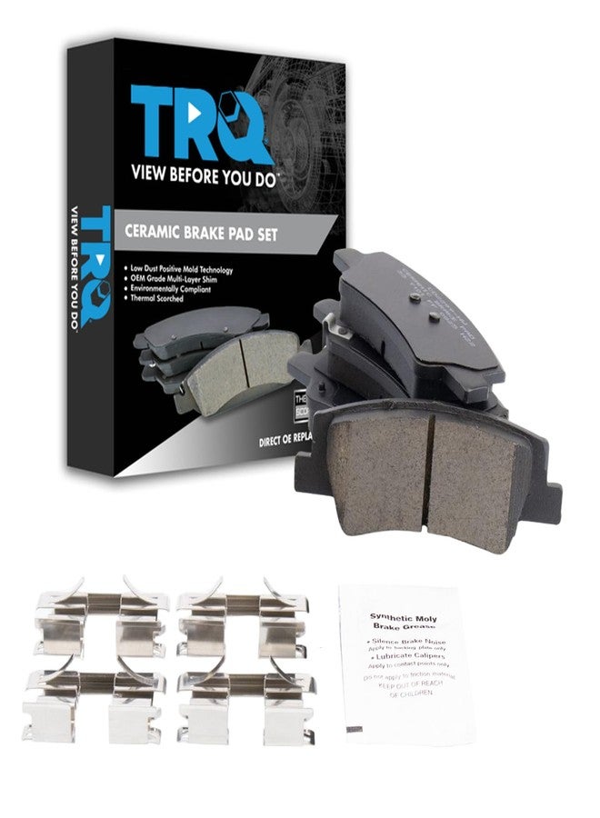 TRQ Rear Brake Pads Ceramic Compatible with 2020-2022 Hyundai Sonata 2022-2023 Tucson 2021 Kia K5 2023 Sportage - Image 1