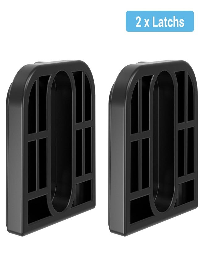 HAMOPY Auto-Lock Retractable Baby Gate Replacement Parts, Original Hardware Set (Including 2 x Latches + 2 x Brackets + 1 x Floor Hook + 1 Set of Screws) Only Fit 55“&71” Auto-Lock Baby Gate(Black) - Image 3