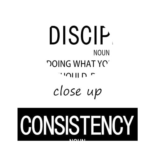 WYJDFART Inspirational Wall Art Discipline Consistency Noun Motivational Posters Picture Prints Canvas Modern Home Decor Painting Artwork for Office Stretched and Framed Ready to Hang [12''W x 18''H] - Image 5