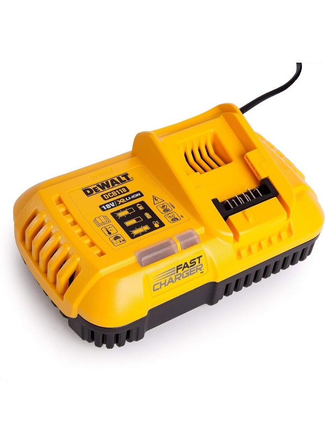Dewalt 18V-54V Charger 8 Ah Single Port  Yellow Black  Dcb118-Gb - Image 1
