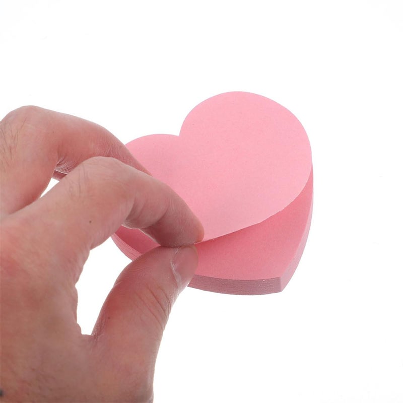 Heart Shaped Self Adhesive Note Stickers 500 Sheets Pink Memo Pads For Office School Desk - Image 5