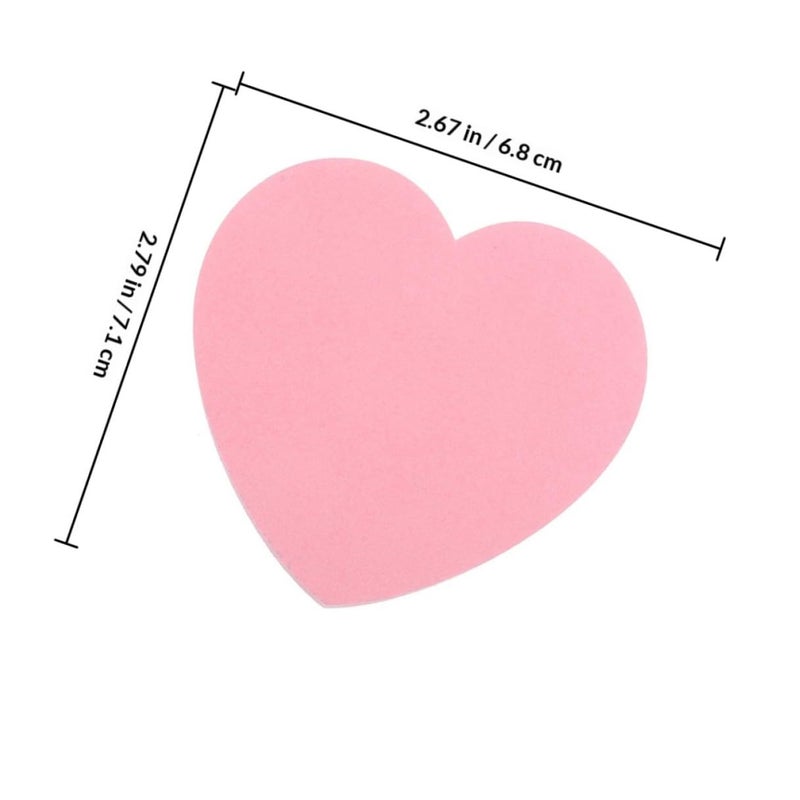 Heart Shaped Self Adhesive Note Stickers 500 Sheets Pink Memo Pads For Office School Desk - Image 3