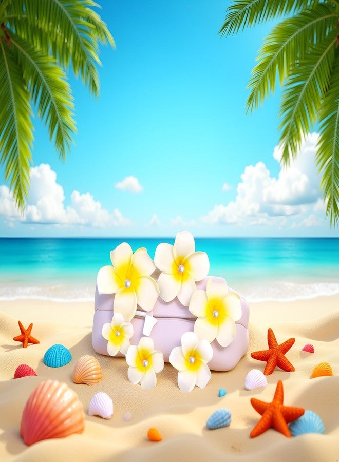 ١٠ قطع من مشابك شعر هاواي المصنوعة من اللؤلؤ الأبيض على شكل زهرة بلوميريا، بطول ٥ سم، مشابك شعر هاواي لحفلات الشاطئ، دبابيس شعر صناعية على شكل زهور استوائية لحفلات الزفاف، مشابك شعر - Image 4