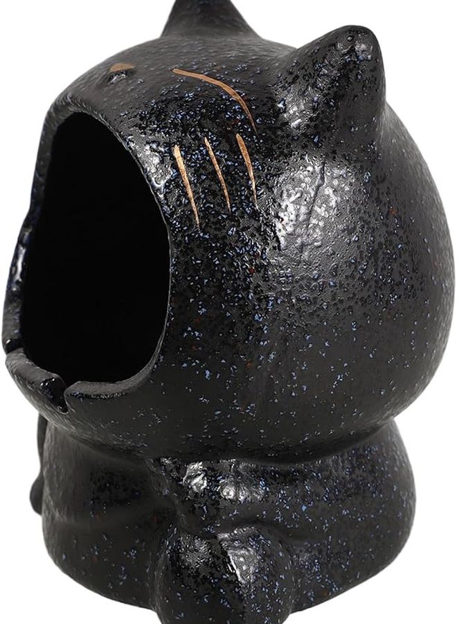 Ceramic Cat Ashtray Smokeless Indoor Outdoor Smoking Ash Tray Decorative Resin Glass Home Office Patio Use - Image 1