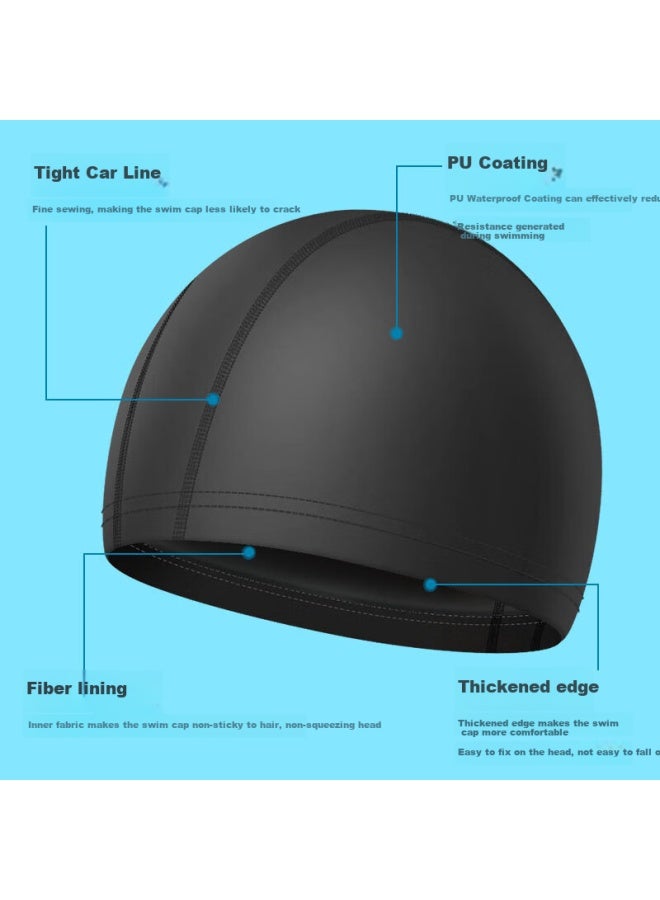 Dk Swimming Cap, Comfortable Breathable Quick-drying Swim Cap With Waterproof Coating, High Elasticity Non-binding Adult Swimming Training Equipment - Image 1