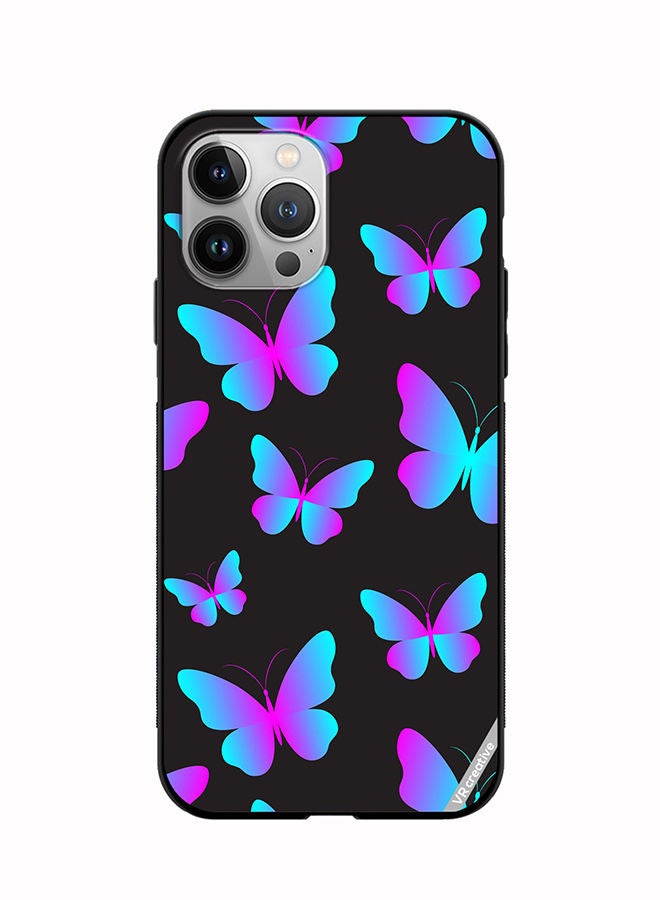 VR CREATIVE Protective Case Cover For Apple iPhone 11 Pro Max Neon Butterflies Seamless Pattern Design Multicolour - Image 1