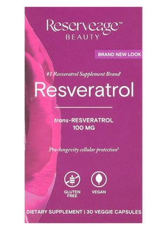 Reserveage Resveratrol 100 mg 30 Veggie Capsules 