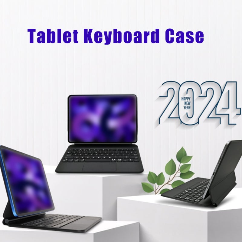 Magic Keyboard: 12.9 Inch Black - 3-In-One Magnetic Design Backlit Silent Keys Floating Stand 135° Adjustment 650mAh Long Battery Life For iPad Pro Users - Image 2
