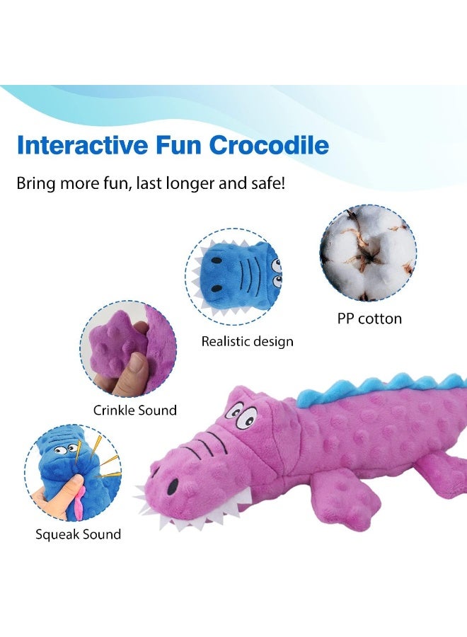 2 Pack Dog Squeaky Toys, Cute Stuffed Plush Dog Chew Toys for Puppy Teething, Durable Interactive dog toys for Small, Medium and Large - Image 4