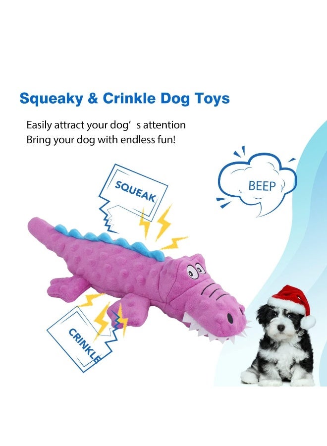2 Pack Dog Squeaky Toys, Cute Stuffed Plush Dog Chew Toys for Puppy Teething, Durable Interactive dog toys for Small, Medium and Large - Image 2