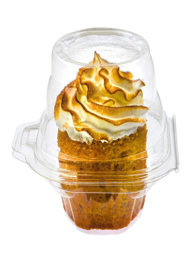 Green Direct Clear Cupcake Individual Containers | Stackable Cupcake Holders With Lid | Airtight Cupcake Boxes Disposable BPA Free Pack of 50 - Image 1