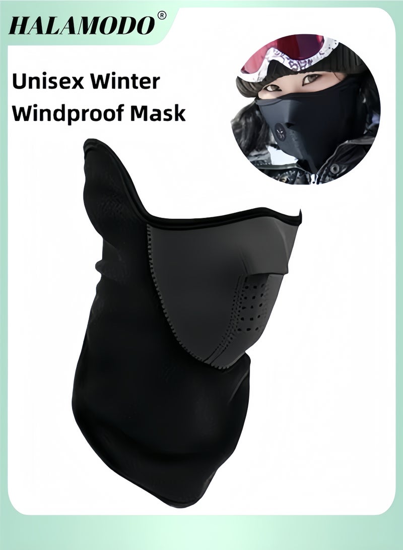HALAMODO Unisex Winter Windproof Mask Full Coverage Face Neck Mask Motorcycle Thermal Cap Headwear for Men & Women for Outdoor Playing Snowboarding Running - Image 1